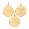 Thumbnail Image 2 of Engravable Round Disc Charm 14K Yellow Gold
