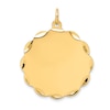 Thumbnail Image 1 of Engravable Scalloped Disc Charm 14K Yellow Gold