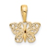 Filigree Butterfly Charm 14K Yellow Gold