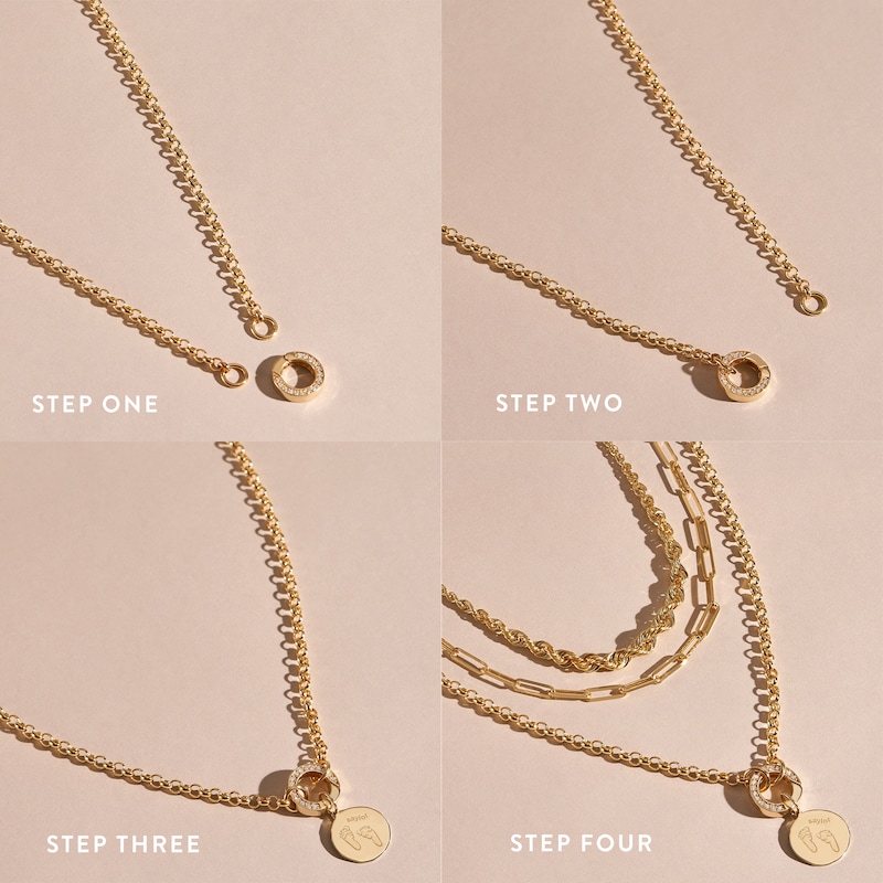 Main Image 2 of Small "H" Initial Charm 14K Yellow Gold