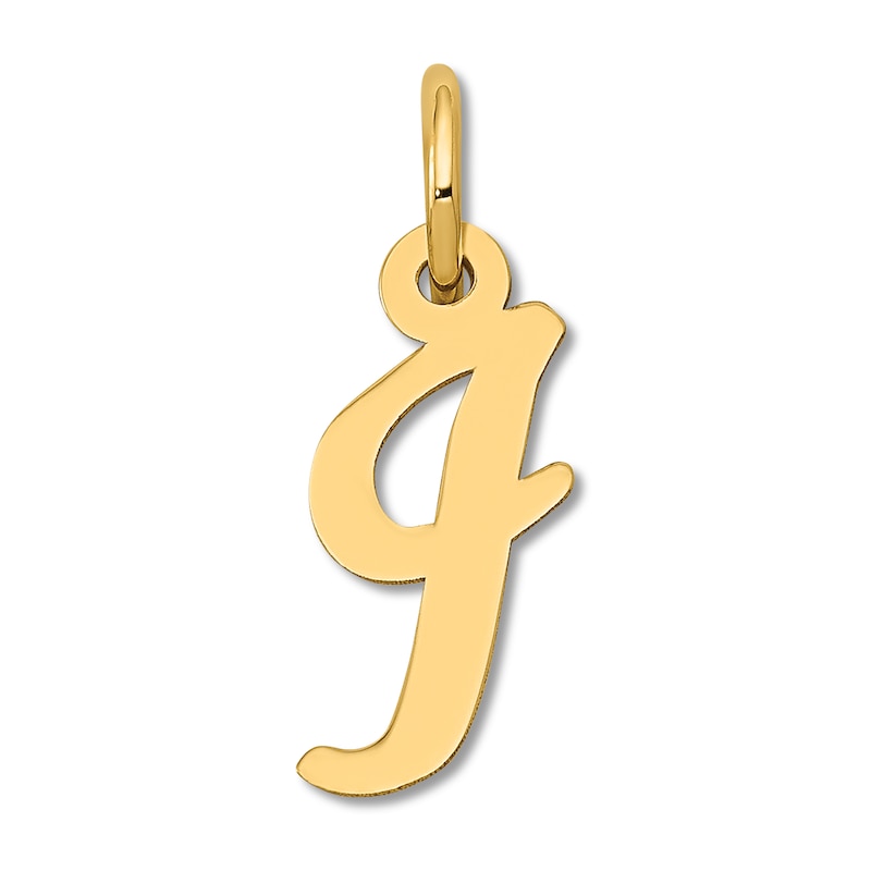Main Image 1 of Small "I" Initial Charm 14K Yellow Gold