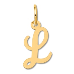 Small "L" Initial Charm 14K Yellow Gold