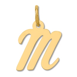 Small &quot;M&quot; Initial Charm 14K Yellow Gold