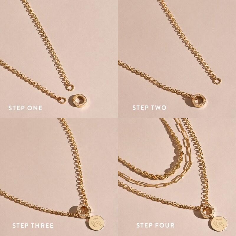 Main Image 2 of Small "V" Initial Charm 14K Yellow Gold