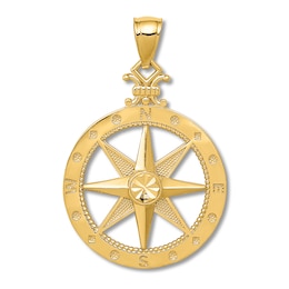 Compass Charm 14K Yellow Gold