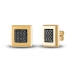 Thumbnail Image 1 of 1933 by Esquire Men's Black Diamond Stud Earrings 3/8 ct tw Round 14K Yellow Gold