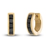 Thumbnail Image 0 of 1933 by Esquire Men's Black Diamond Stud Earrings 1-7/8 ct tw Round 14K Yellow Gold