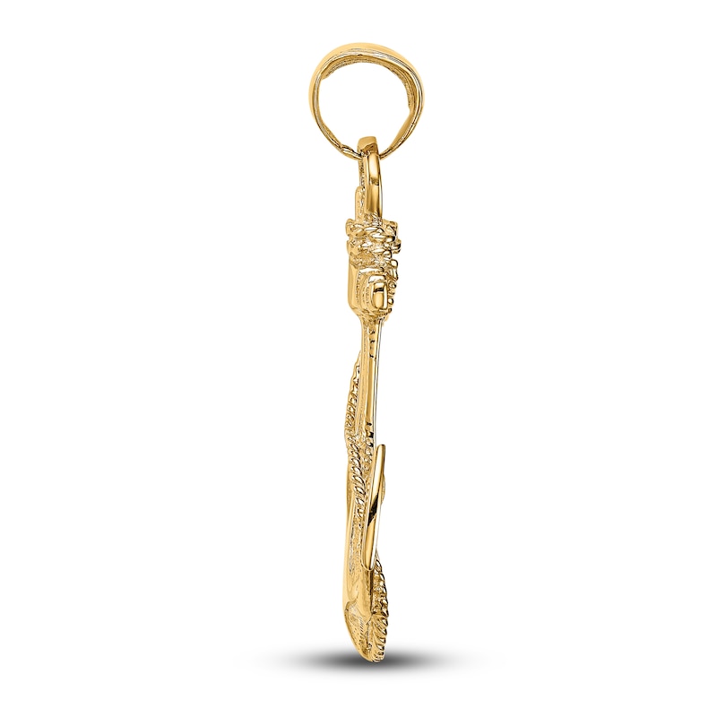 Main Image 3 of Anchor & Rope Charm 14K Yellow Gold