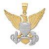US Navy Eagle Charm 14K Two-Tone Gold