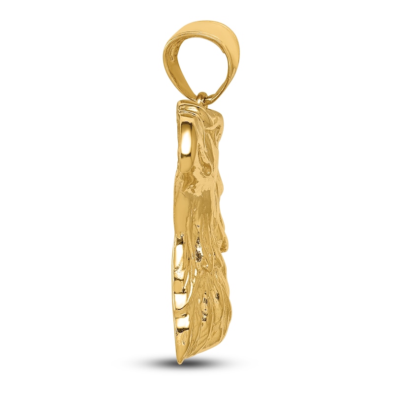 Main Image 3 of Gold Eagle Head Charm 14K Yellow Gold