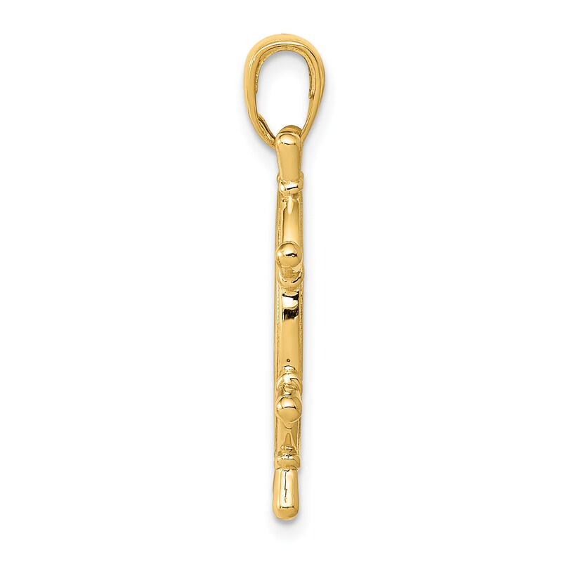 Main Image 2 of Ships Wheel Charm 14K Yellow Gold