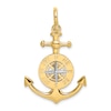 Anchor & Compass Charm 14K Two-Tone Gold