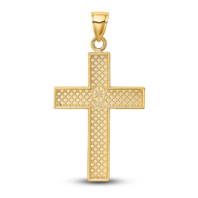 Main Image 2 of Large Cross Charm 14K Yellow Gold