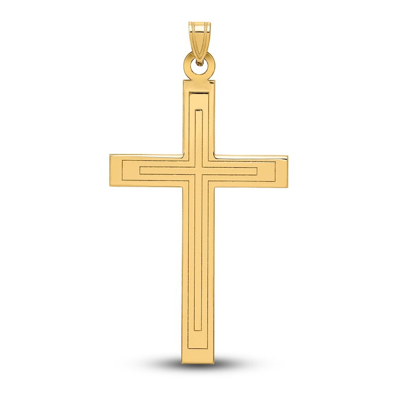 Main Image 1 of Laser-Etched Corps Charm 14K Yellow Gold