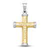 Reversible Cross Charm 14K Two-Tone Gold