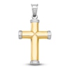 Reversible Cross Charm 14K Two-Tone Gold