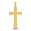 Thumbnail Image 2 of Satin Diamond-Cut Cross Charm 14K Yellow Gold