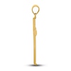 Thumbnail Image 3 of Satin Diamond-Cut Cross Charm 14K Yellow Gold