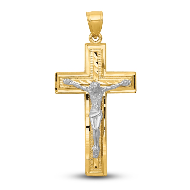Main Image 1 of Crucifix Charm 14K Two-Tone Gold