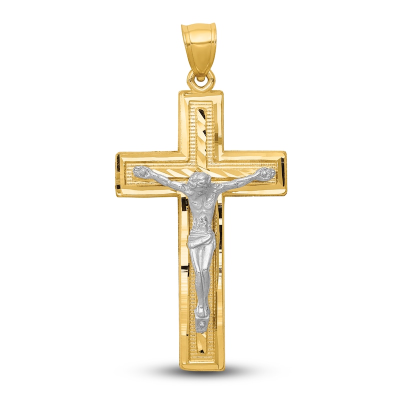 Crucifix Charm 14K Two-Tone Gold