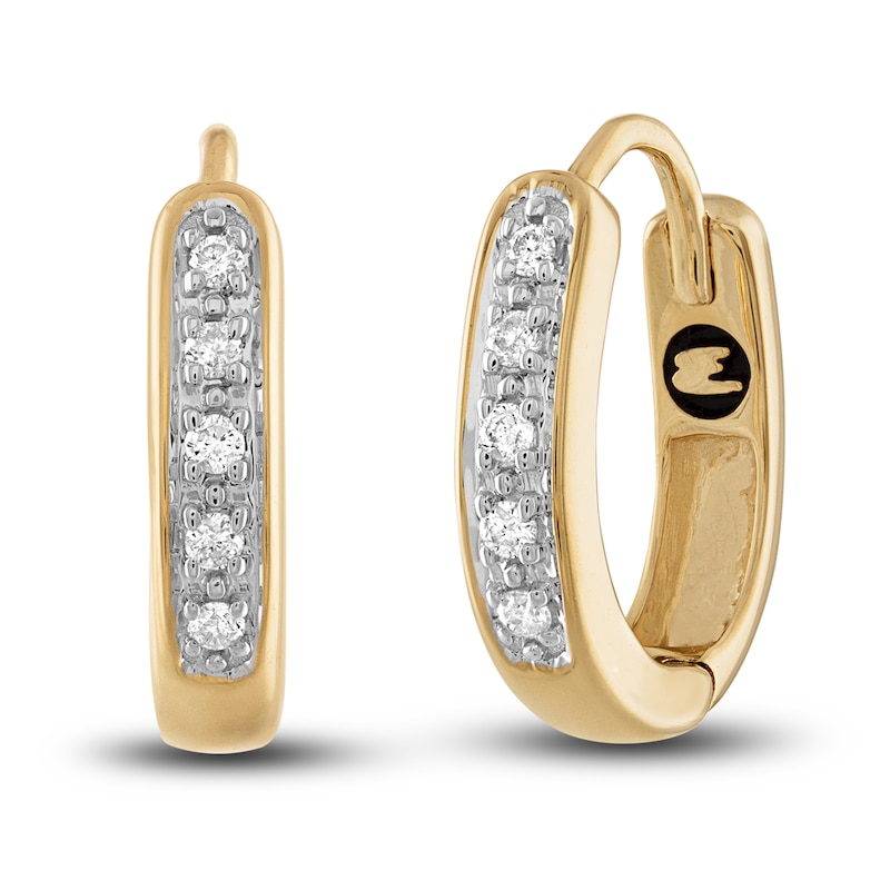 Main Image 1 of 1933 by Esquire Men's Diamond Huggie Earrings 1/10 ct tw 14K Yellow Gold