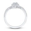 Thumbnail Image 3 of Diamond Bridal Set 7/8 ct tw Pear/Round 14K White Gold