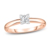 Thumbnail Image 1 of Diamond Solitaire Engagement Ring 1/5 ct tw Princess 14K Rose Gold (I2/I)