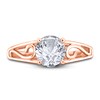 Thumbnail Image 3 of Diamond Solitaire Scroll Engagement Ring 1 ct tw Round 14K Rose Gold (I2/I)