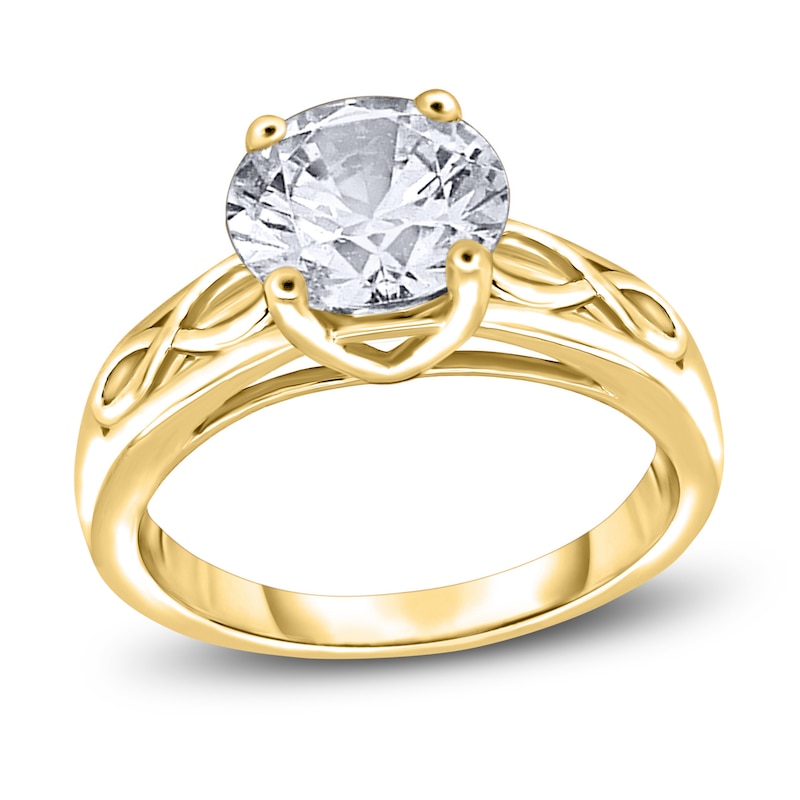 Diamond Solitaire Infinity Engagement Ring 2 ct tw Round 14K Yellow Gold (I2/I)