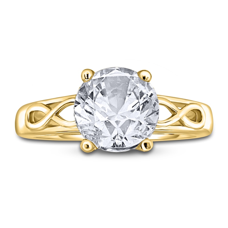 Diamond Solitaire Infinity Engagement Ring 2 ct tw Round 14K Yellow Gold (I2/I)