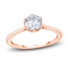 Thumbnail Image 1 of Diamond Cathedral Solitaire Engagement Ring 3/4 ct tw Round 14K Rose Gold (I2/I)