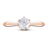 Thumbnail Image 3 of Diamond Cathedral Solitaire Engagement Ring 3/4 ct tw Round 14K Rose Gold (I2/I)