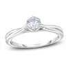 Thumbnail Image 1 of Diamond Solitaire Twist Engagement Ring 3/4 ct tw Round 14K White Gold (I2/I)