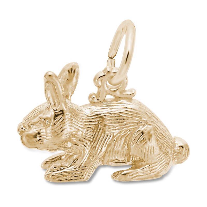 Rabbit Charm 14K Yellow Gold
