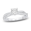 Thumbnail Image 1 of Diamond Engagement Ring 1 ct tw Princess/Round 14K White Gold