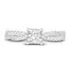 Thumbnail Image 3 of Diamond Engagement Ring 1 ct tw Princess/Round 14K White Gold