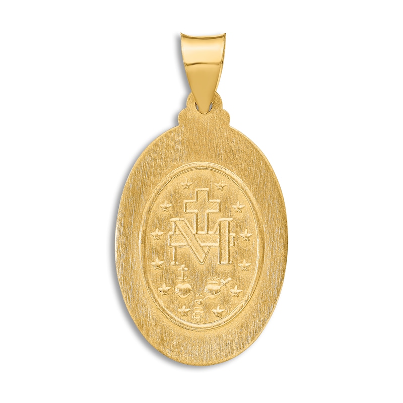 Main Image 2 of Blessed Virgin Medal Pendant Necklace 14K Yellow Gold