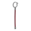Marco Dal Maso Men's Red Leather Short Mono Earring Sterling Silver