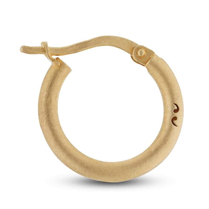Marco Dal Maso Men's Hoop Mono Earring Sterling Silver/18K Yellow Gold-Plated