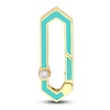 Thumbnail Image 1 of Diamond Hexagon Push Lock Charm 1/20 ct tw Round 14K Yellow Gold