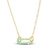 Thumbnail Image 3 of Diamond Hexagon Push Lock Charm 1/20 ct tw Round 14K Yellow Gold