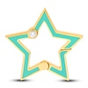 Diamond Star Push Lock Charm 1/20 ct tw Round 14K Yellow Gold