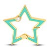Diamond Star Push Lock Charm 1/20 ct tw Round 14K Yellow Gold