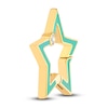 Diamond Star Push Lock Charm 1/20 ct tw Round 14K Yellow Gold