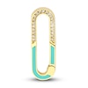 Thumbnail Image 1 of Diamond Oval Push Lock Charm 1/10 ct tw Round 14K Yellow Gold