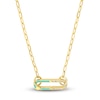 Thumbnail Image 3 of Diamond Oval Push Lock Charm 1/10 ct tw Round 14K Yellow Gold