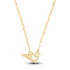 Thumbnail Image 3 of Diamond Triangle Push Lock Charm 1/6 ct tw Round 14K Yellow Gold