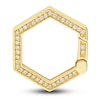 Thumbnail Image 1 of Diamond Hexagon Push Lock Charm 1/5 ct tw Round 14K Yellow Gold