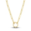 Thumbnail Image 3 of Diamond Hexagon Push Lock Charm 1/5 ct tw Round 14K Yellow Gold