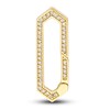 Thumbnail Image 1 of Diamond Long Hexagon Push Lock Charm 1/5 ct tw Round 14K Yellow Gold
